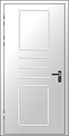 Линейный рисунок для одностворчатой металлической двери №11