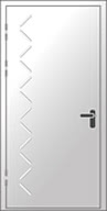 Линейный рисунок для одностворчатой металлической двери №6